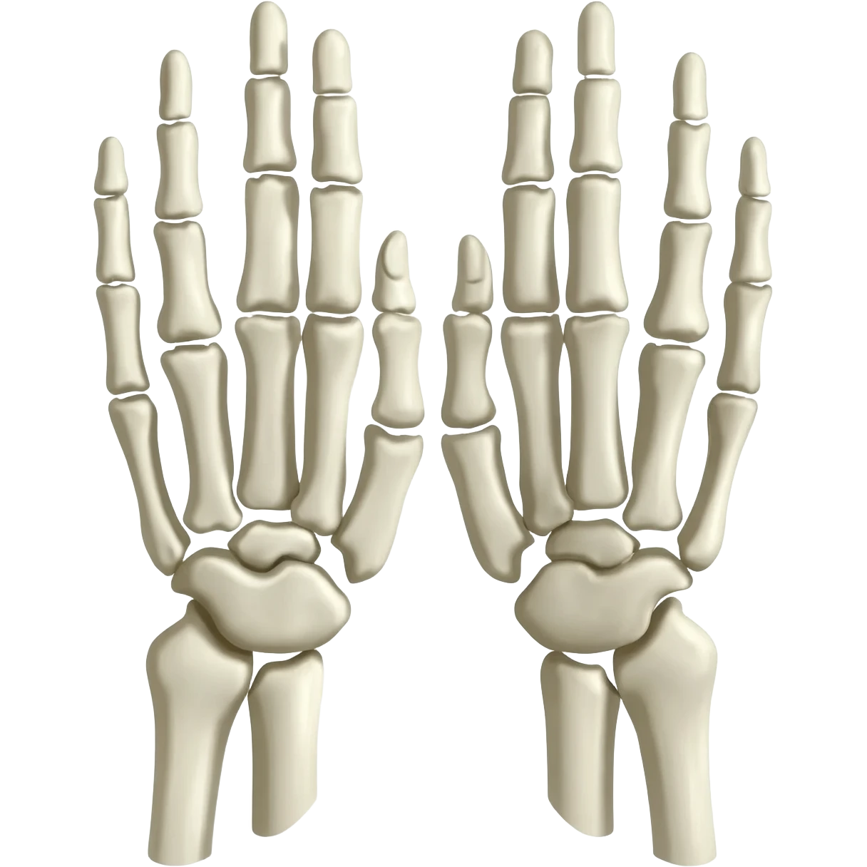 Pray hands but as skeleton hands emoji