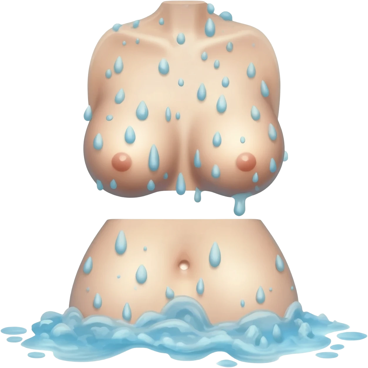 Boobs in shwoer emoji