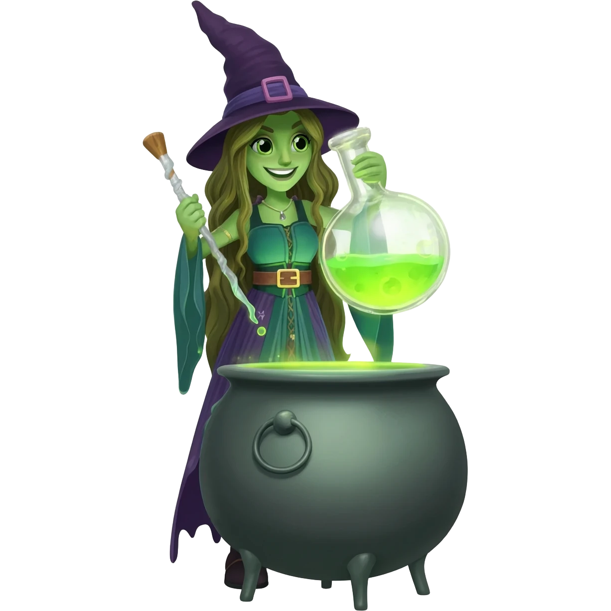 green witch cooking potion emoji