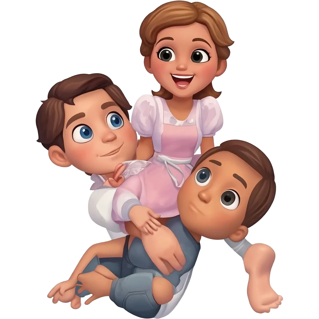 Boy and girl having sex, girl on top of boy emoji