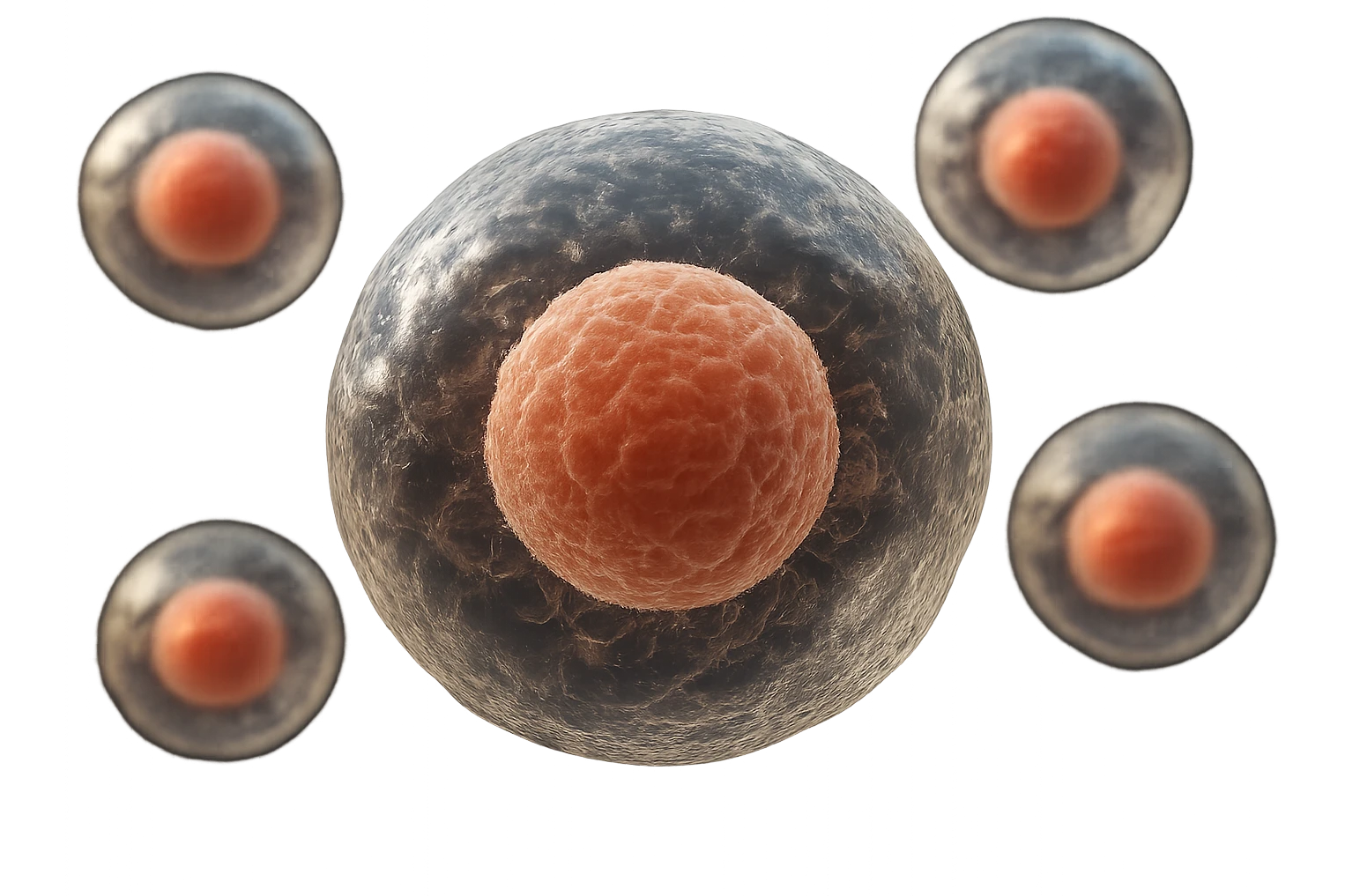 CELLULE DI ORMONI UMANI, IPERREALISTICI 4K, FLUTTUANO IN ARIA emoji
