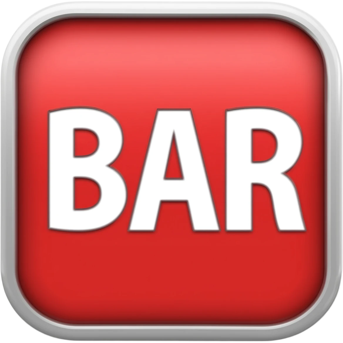 a bar symbol for slot machines with a bar text inside a rounded square emoji