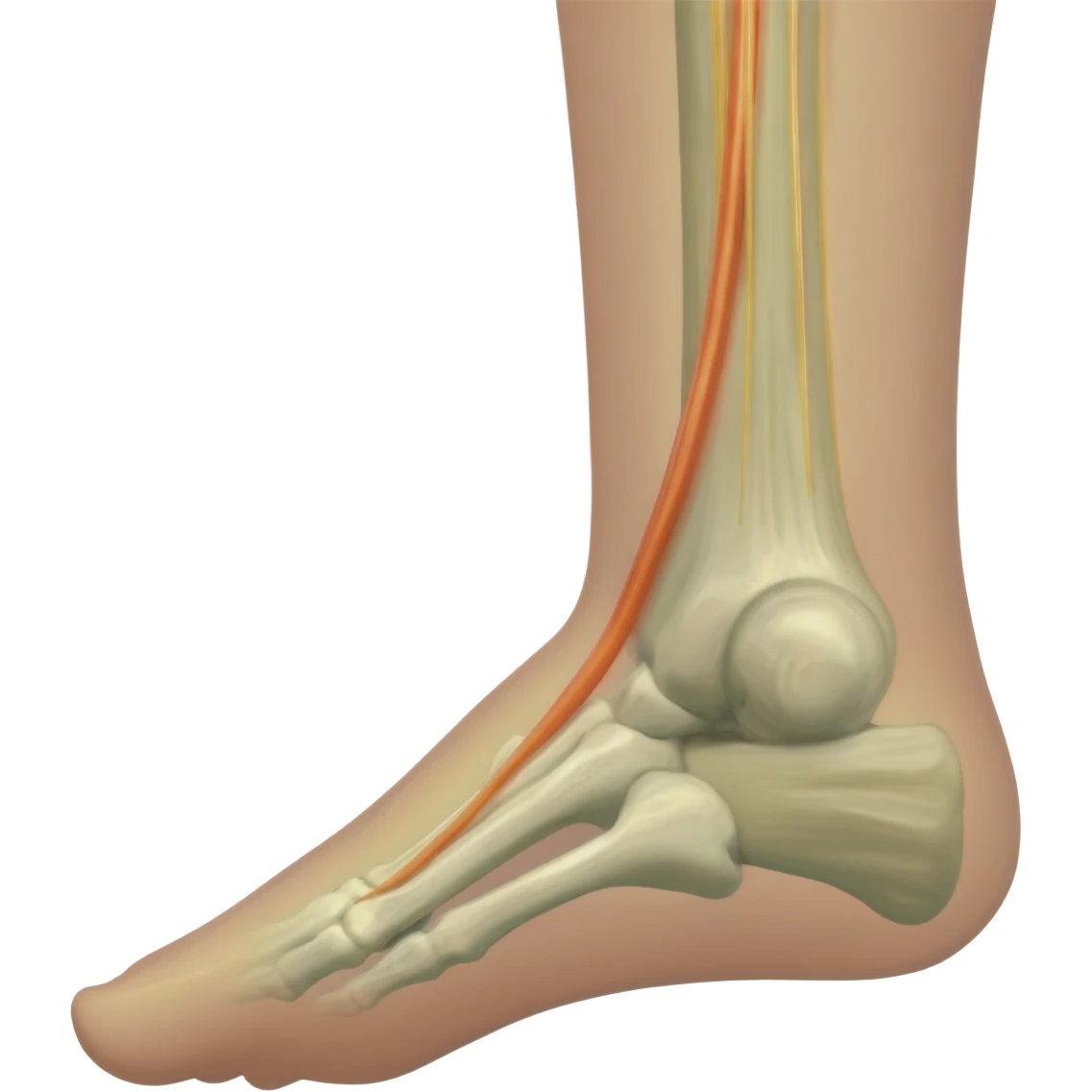 Verkürzte Achillessehne im rechten Fuß emoji