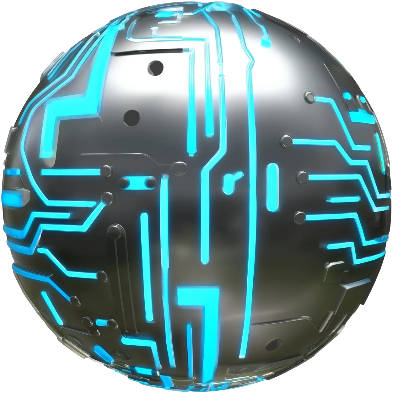 Futuristic technological ball emoji