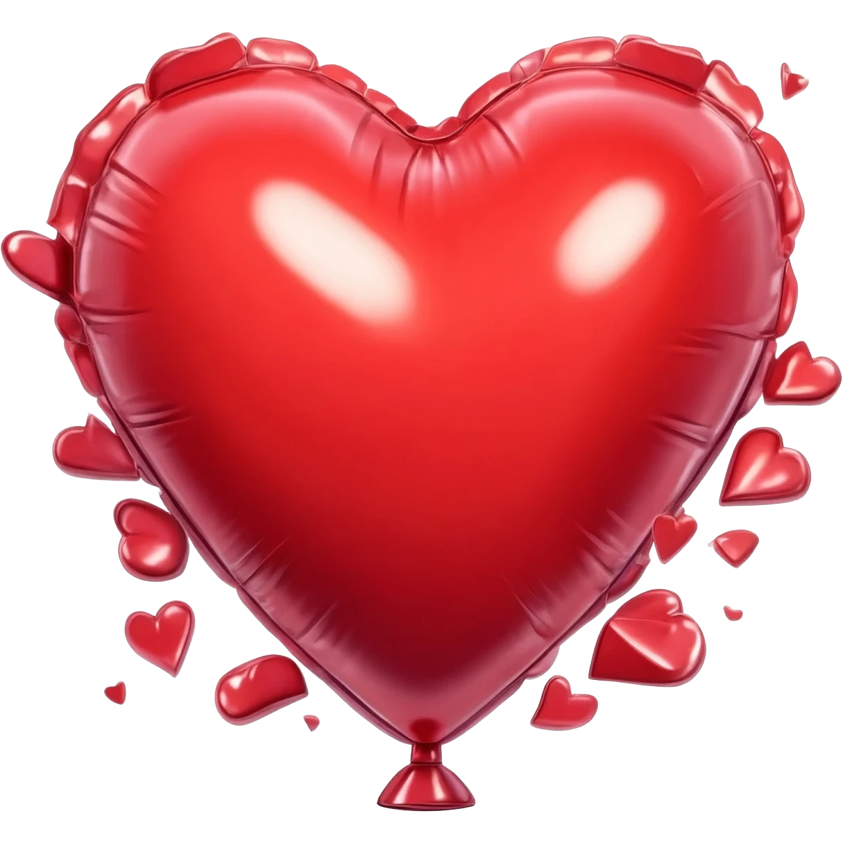 Love heart in balloon explosion emoji