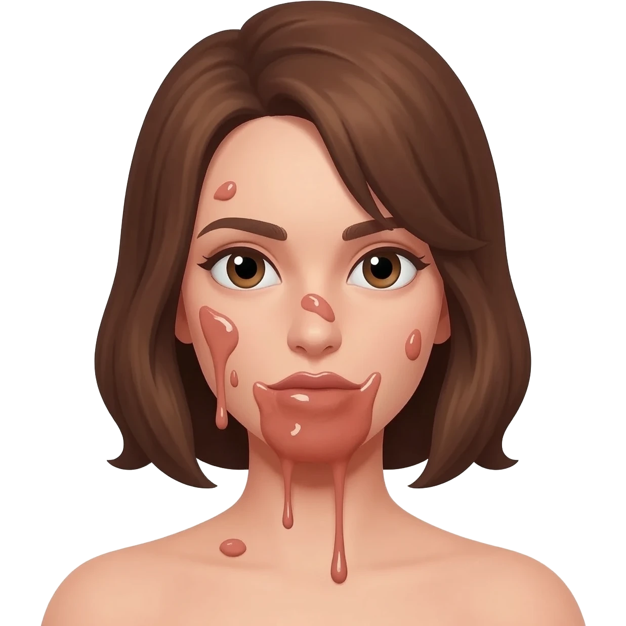 Cum all over her face emoji