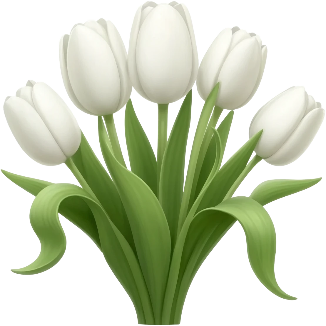 Tulipanes blancos emoji