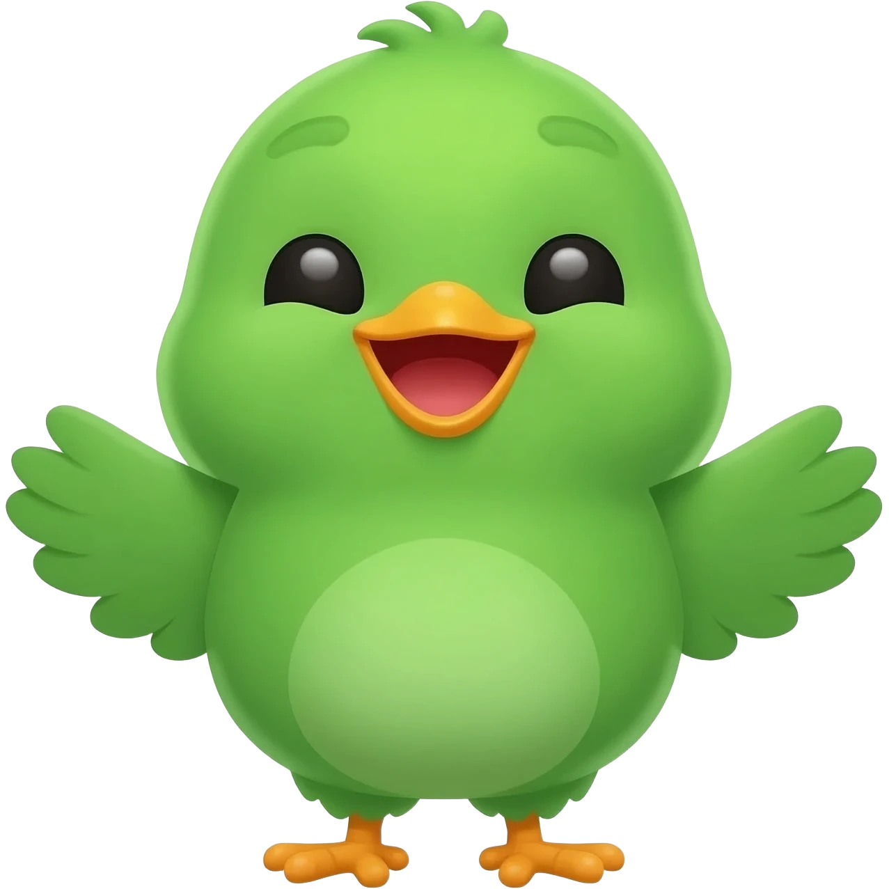 green chick belly laugh emoji