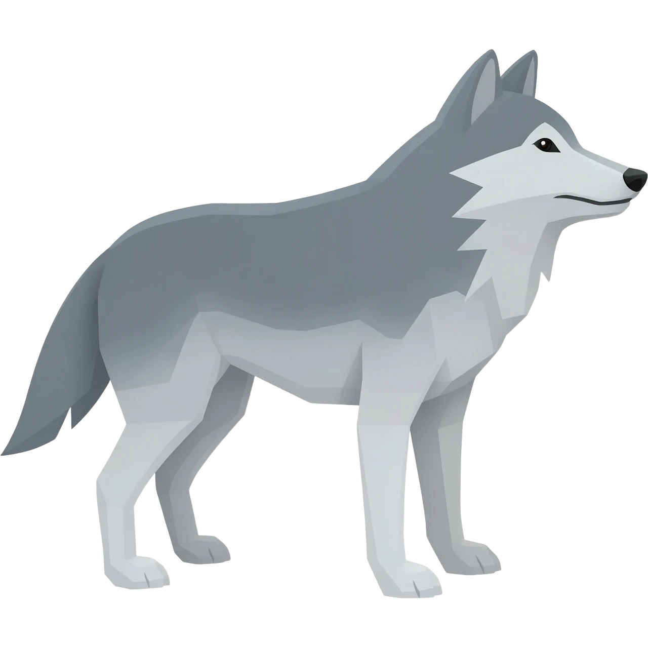 Geometric wolf emoji