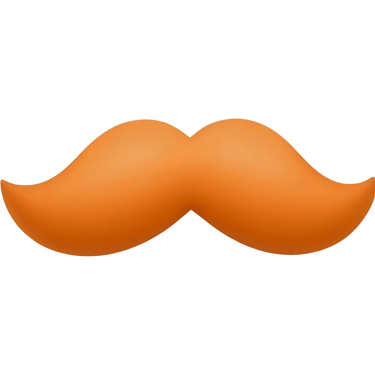a orange moustace, front view emoji