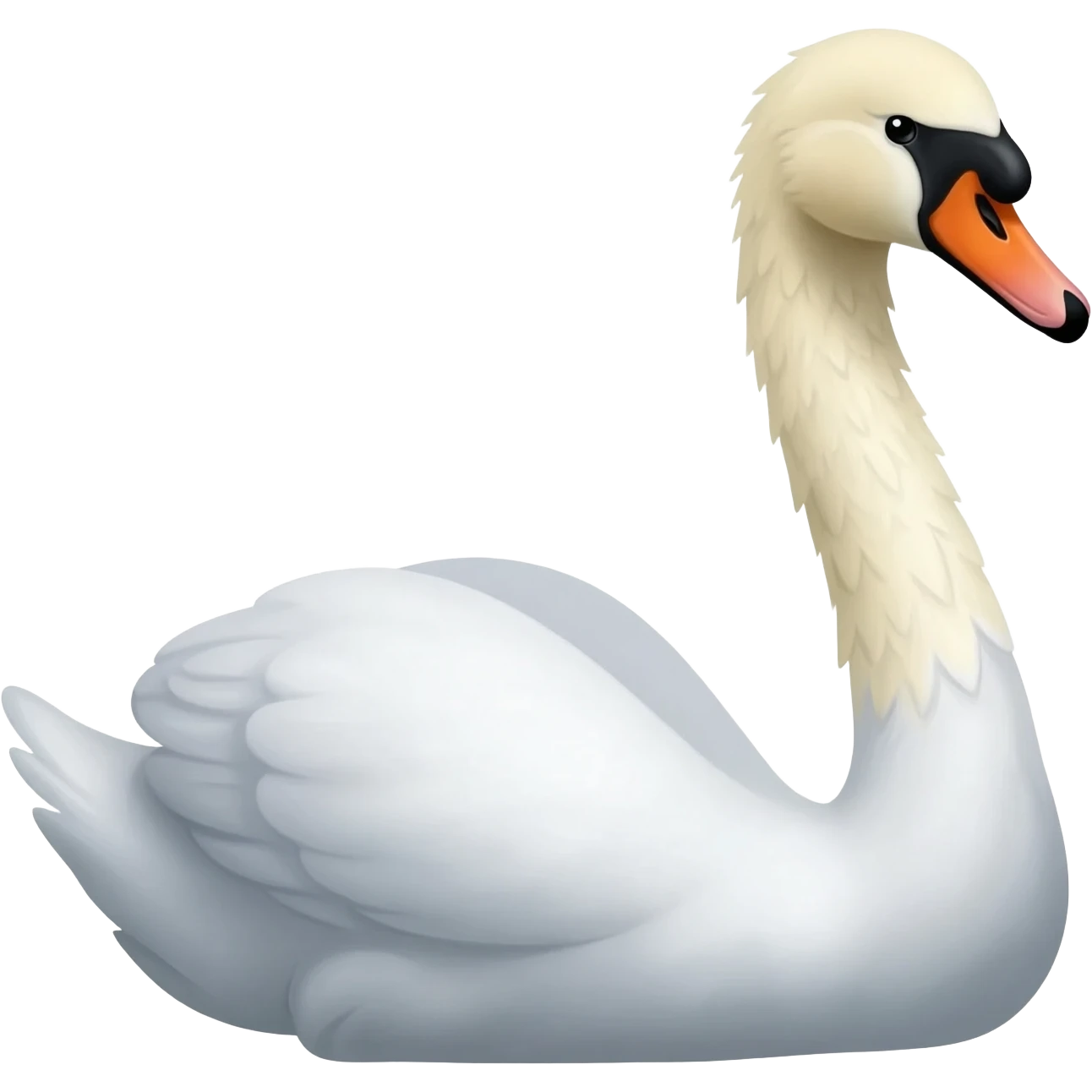 Swan original emohi looking right emoji