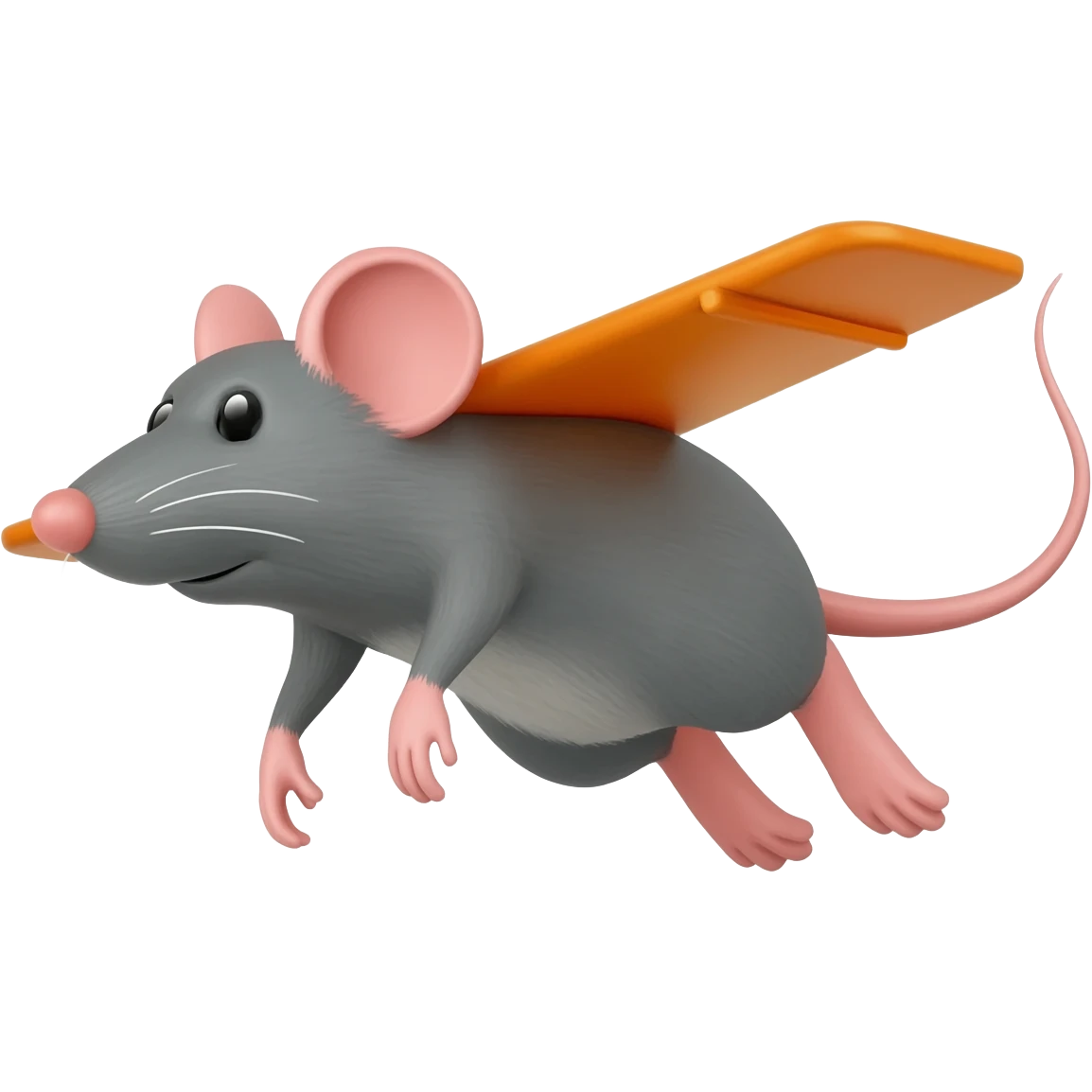 Mouse flies a plane emoji