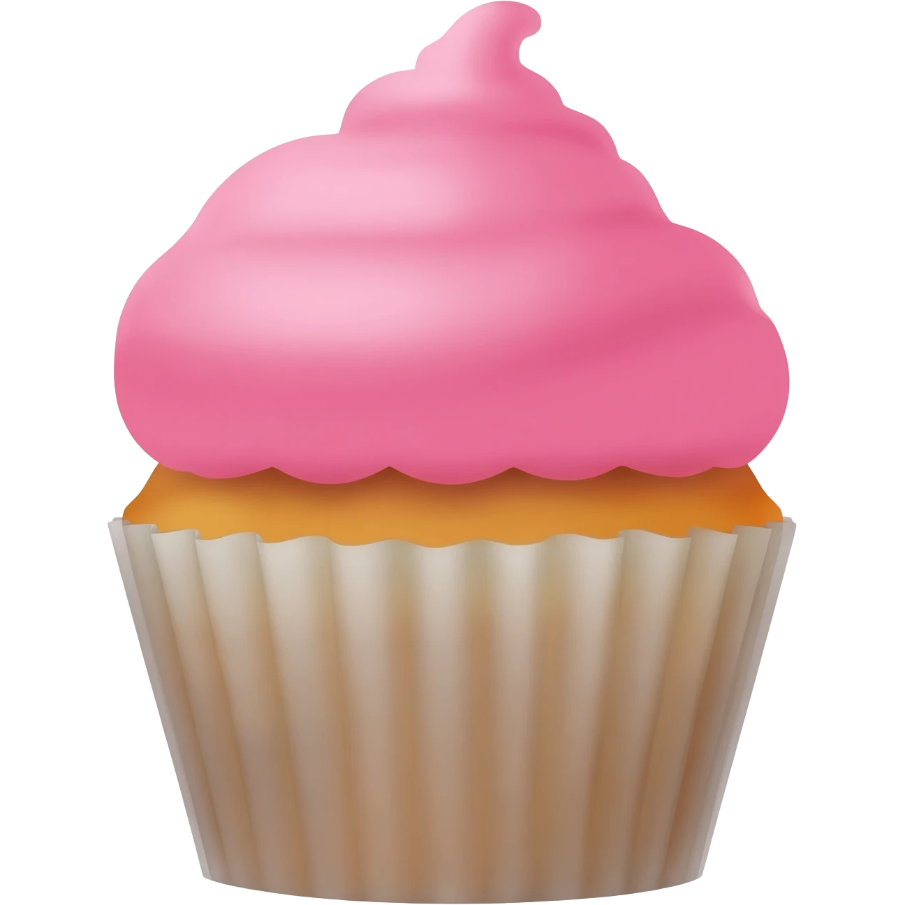 Cupcake with pink icing emoji