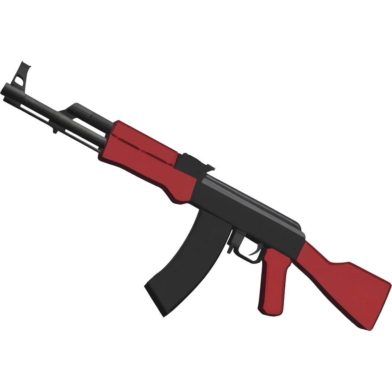 create a red and black ak-47 emoji