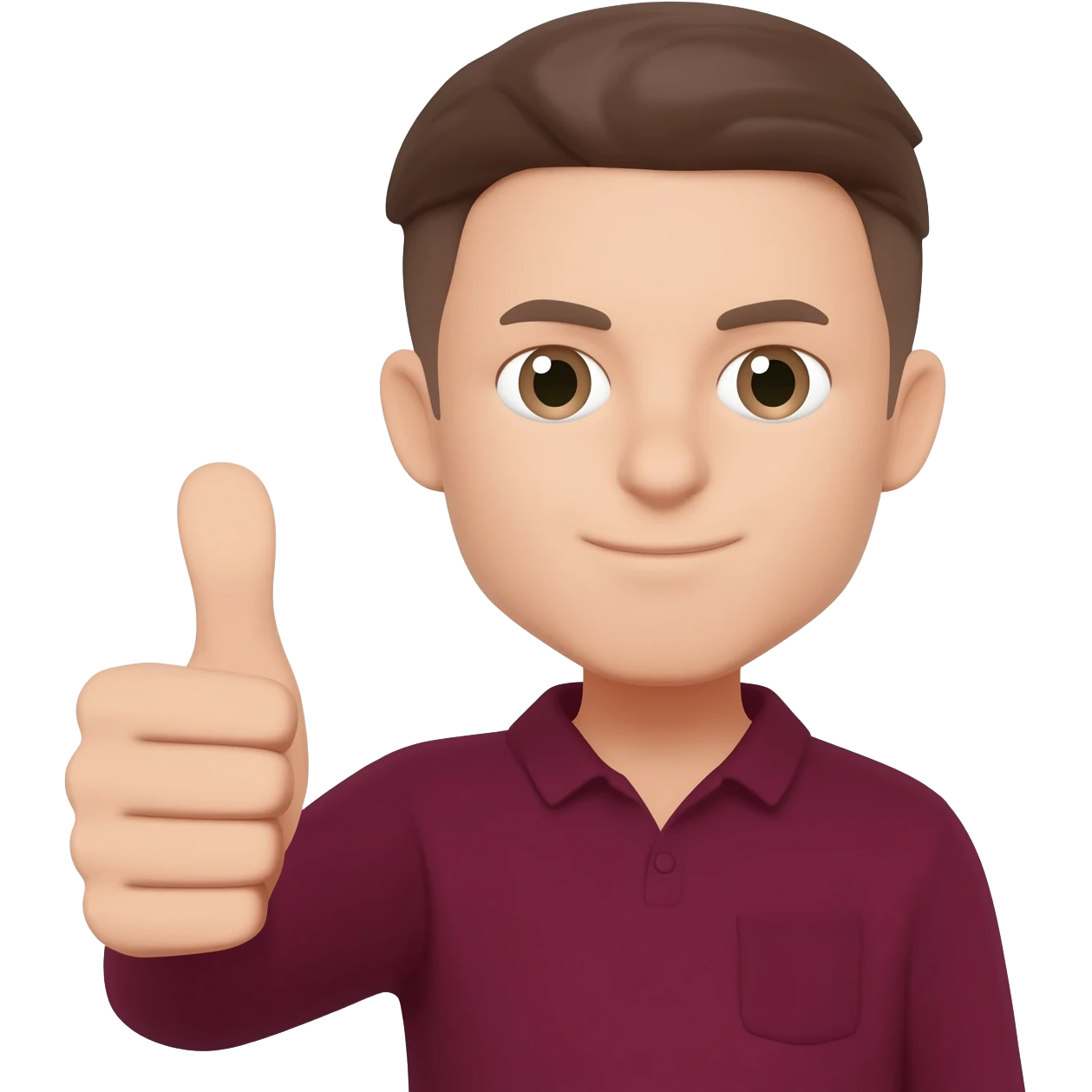 Maroon thumps up emoji