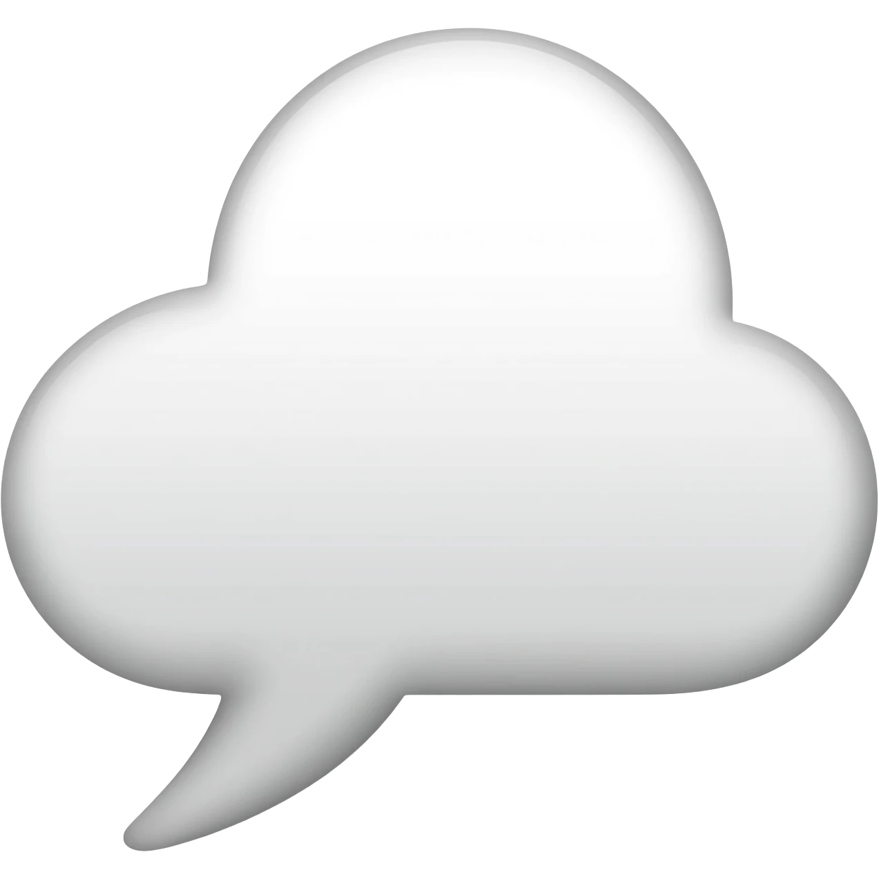 white cloud chat bubble emoji