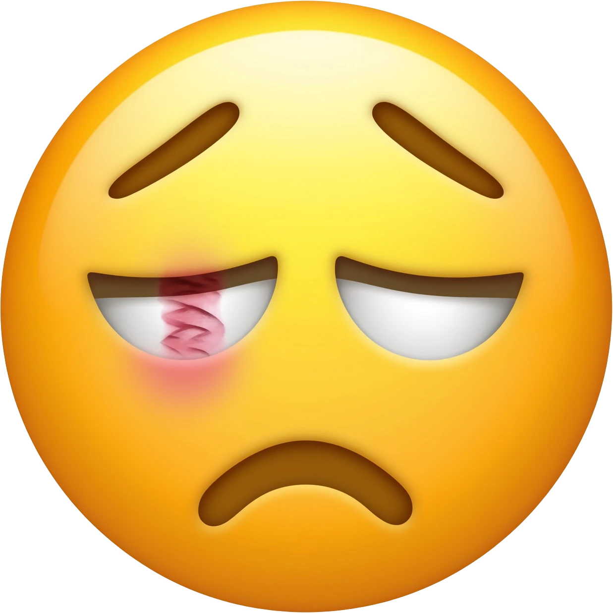 bruised eye sad face emoji emoji
