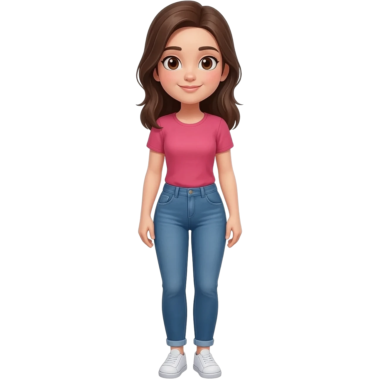 Mujer de 20 años, cuerpo completo. emoji