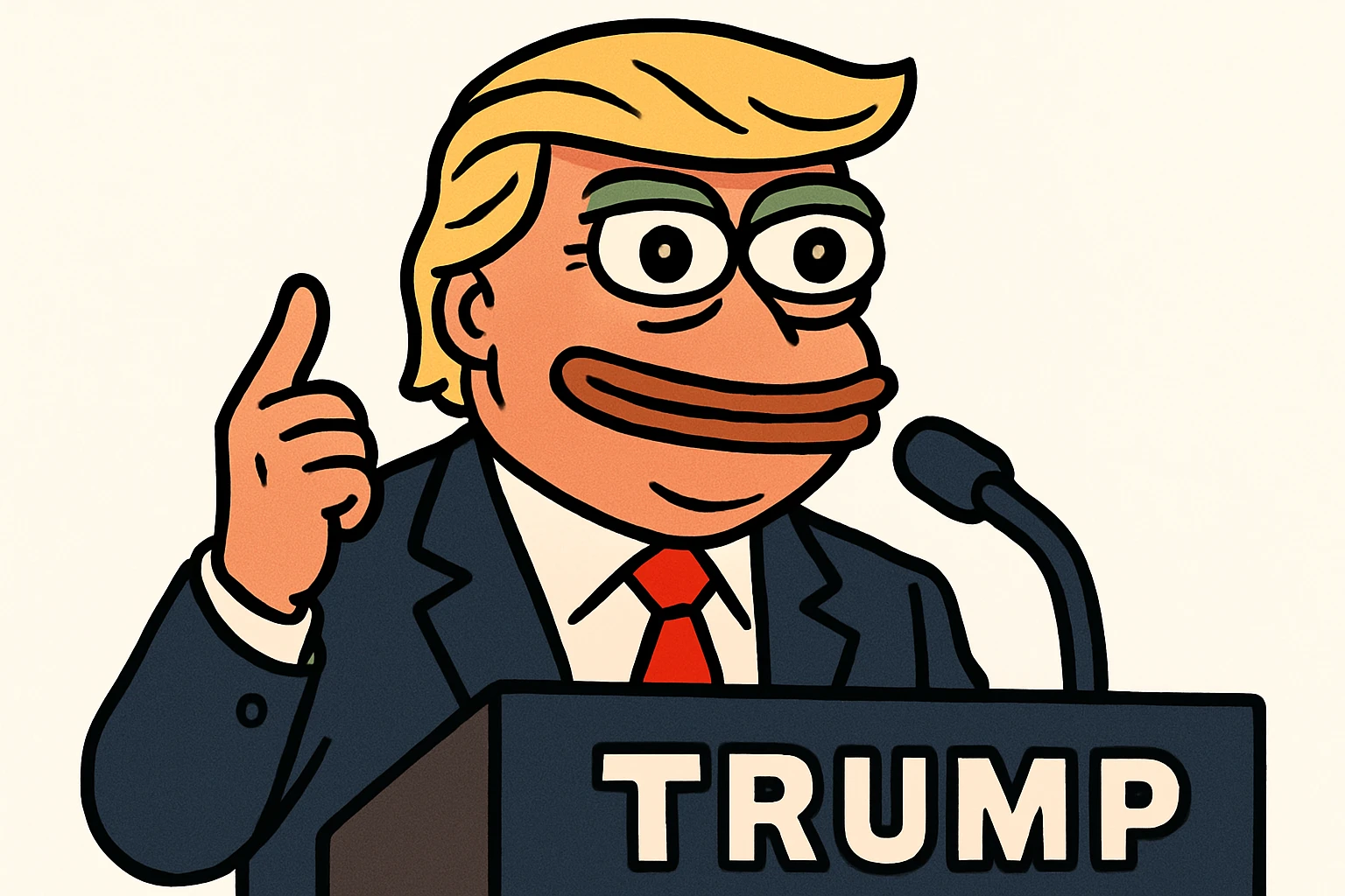 Donald Trump speaking at a rally emoji