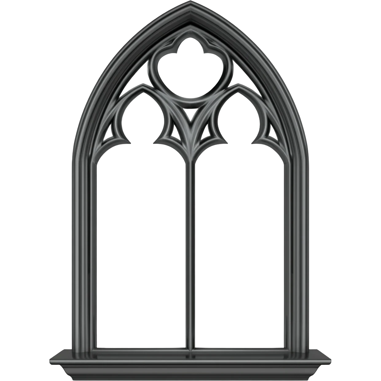 Victorian Black gothic window emoji