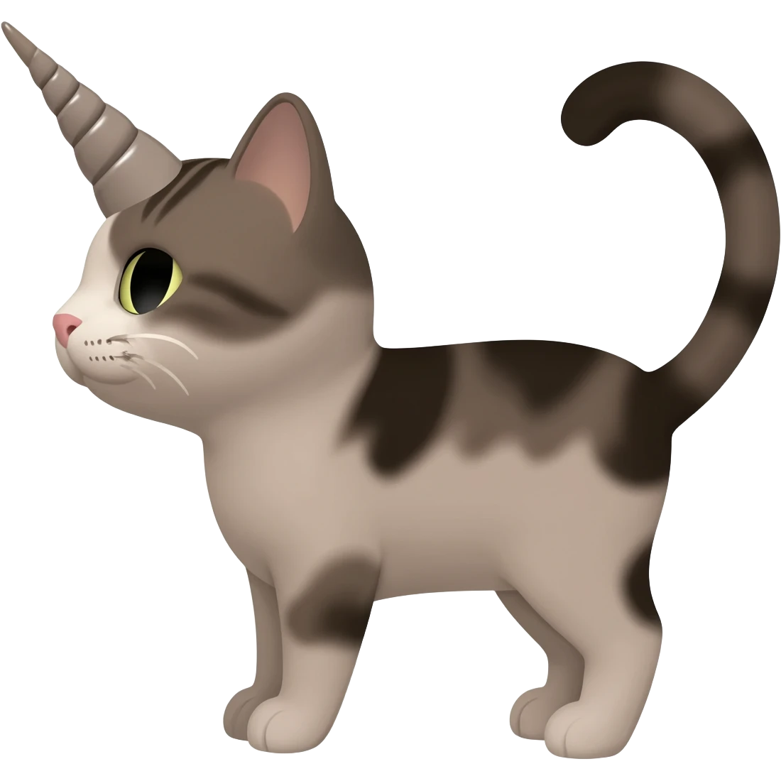 Cat with a unicorn horn emoji