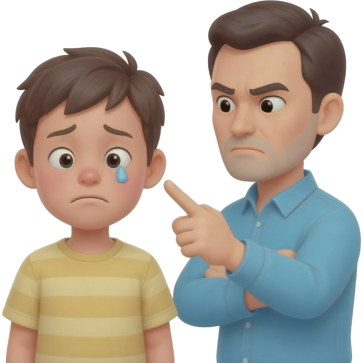 haz un niño siendo regañado emoji