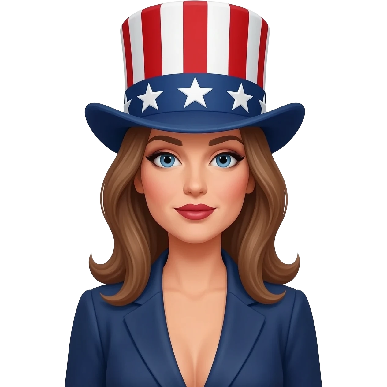 A sexy conservative woman wearing a MAGA hat. emoji