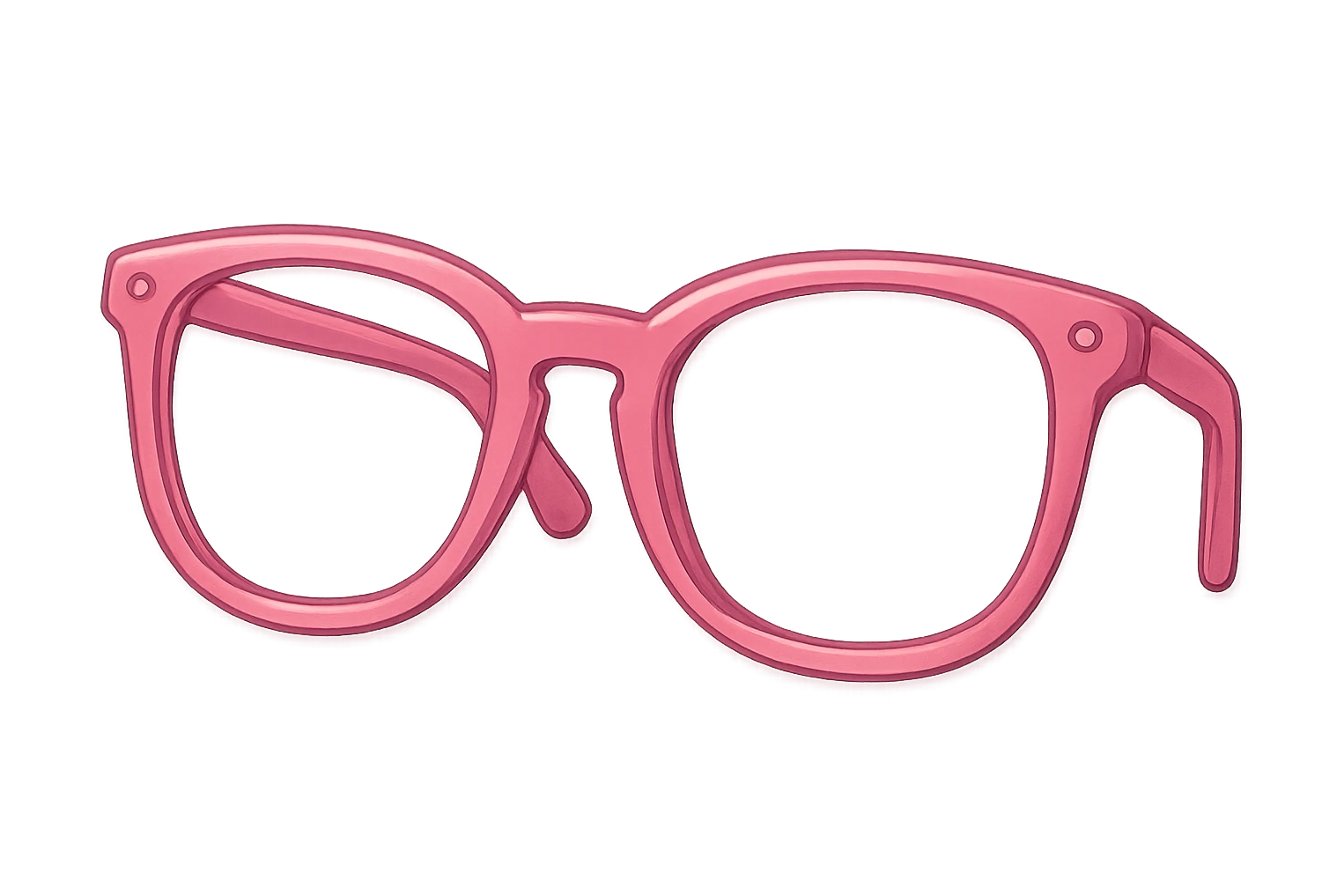 pink glasses, digital illustration emoji