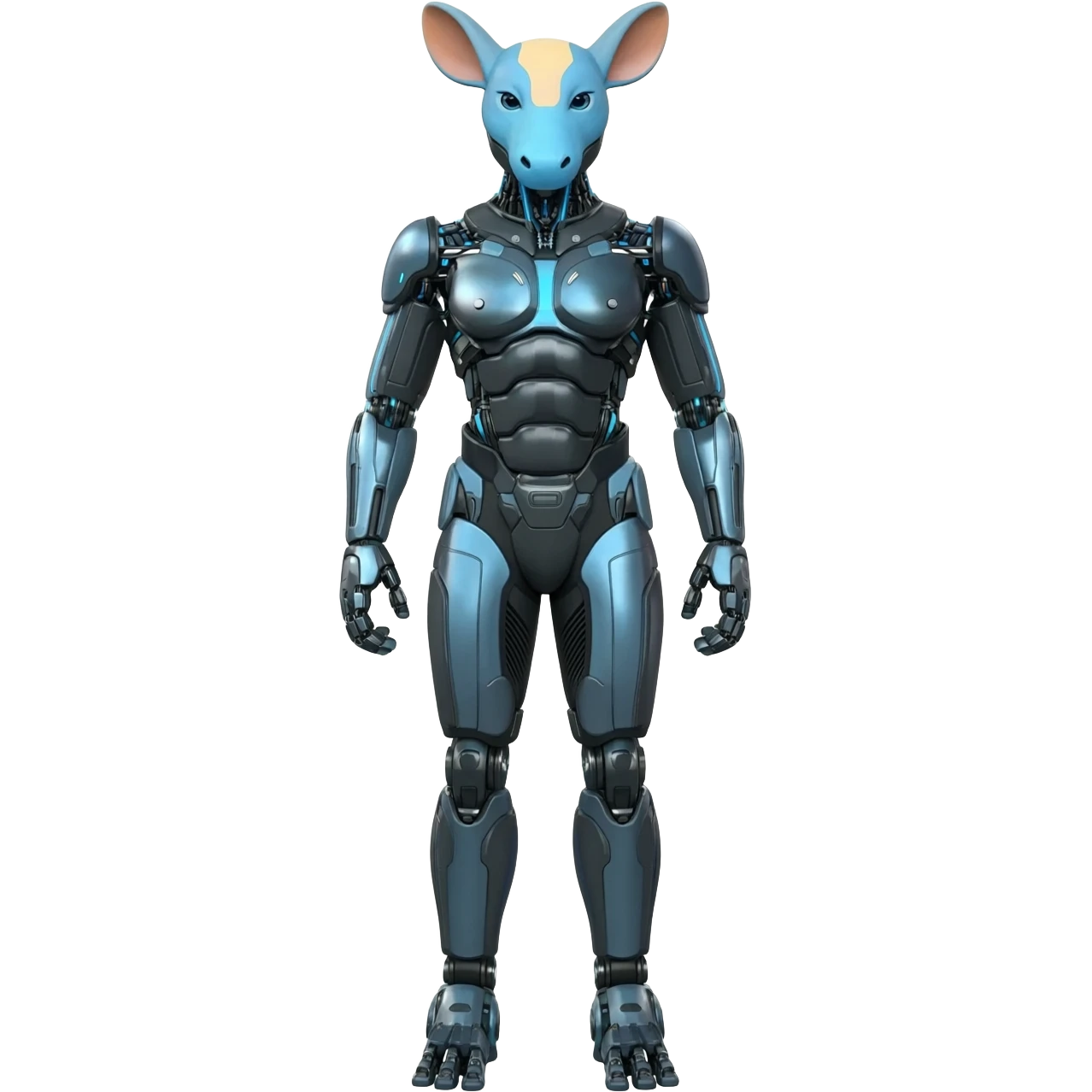 Modern Futuristic Cyborg-Vernid-Trico-species by LiLaiRa full body emoji