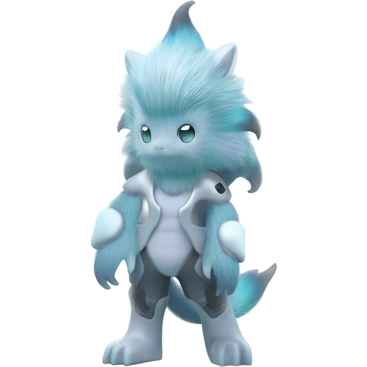 Futuristic furry Ethereal Modern Fakémon-creature-hybrid Full Body emoji