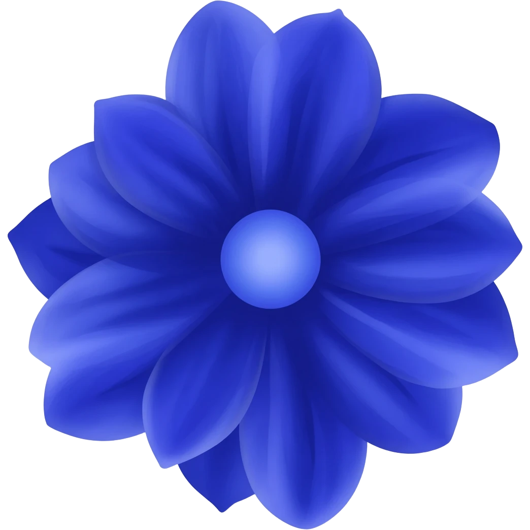 I said crown-of-thorns (flower)in Navy rich royal blue shade. No leaves. But in emoji please! emoji
