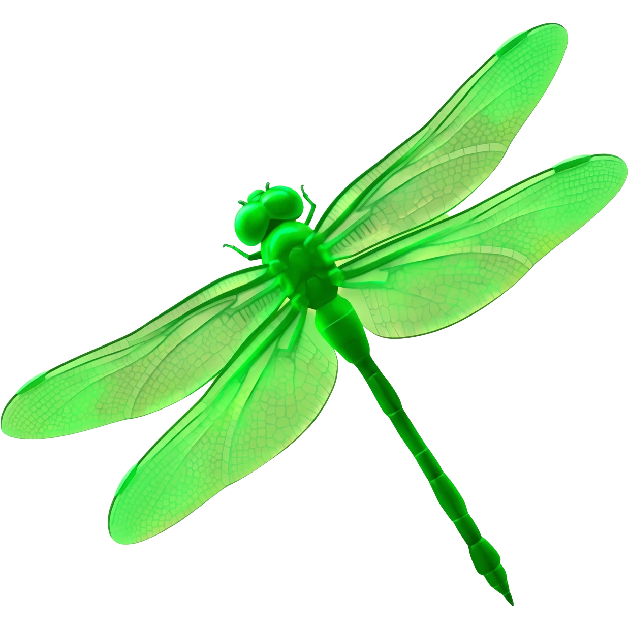 green glowing dragonfly emoji