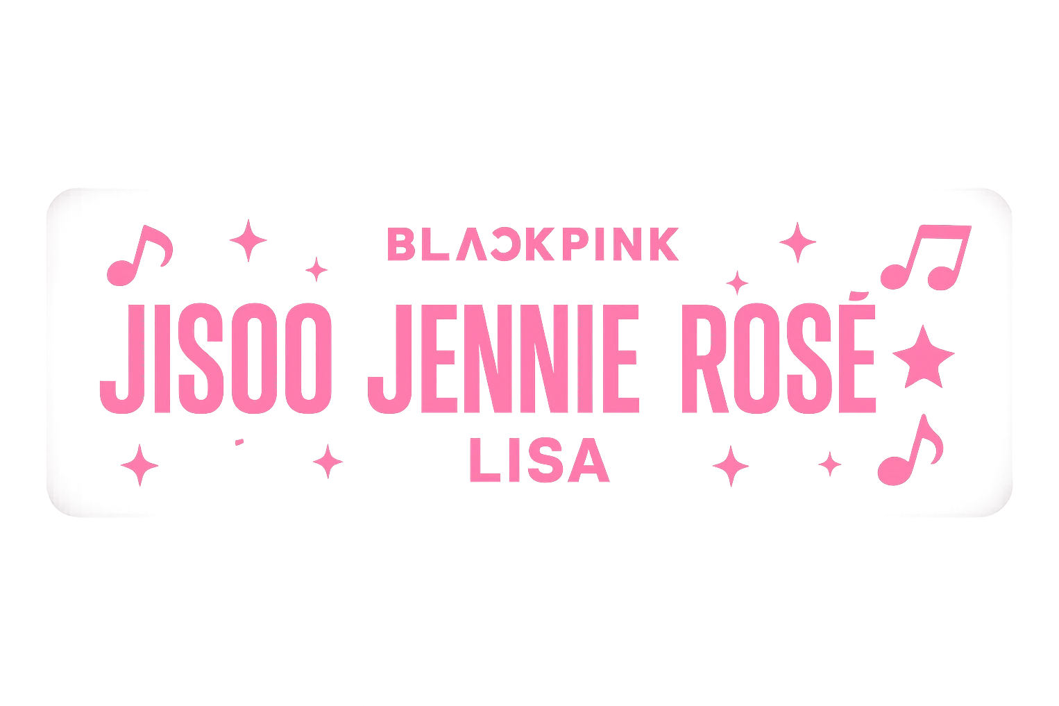 Blackpink fan banner, no background emoji