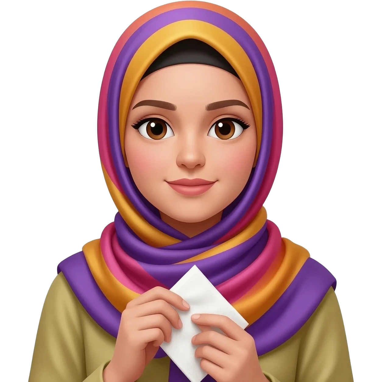 napkin folding women hijab emoji