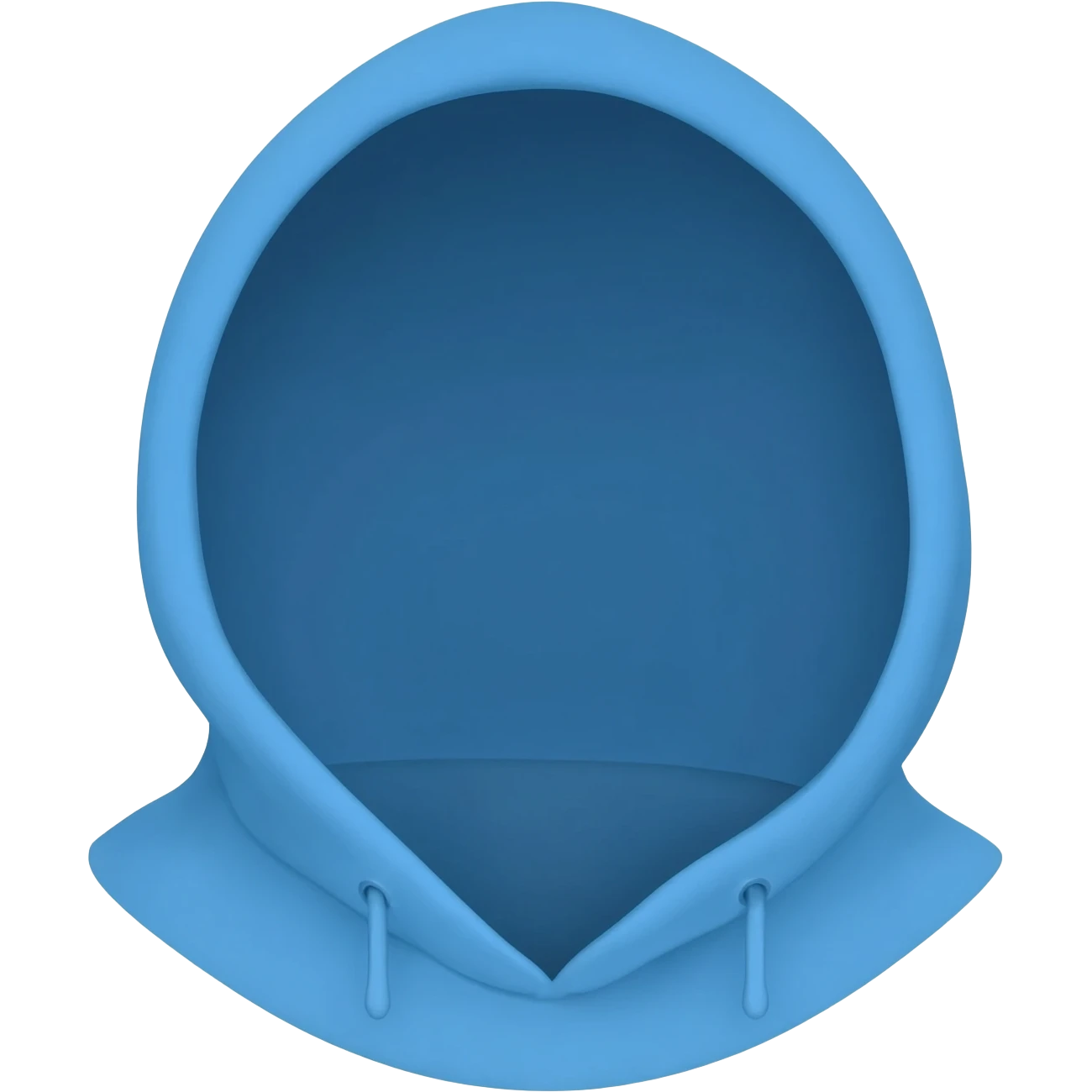 a blue hoodie with an invisible person in it emoji