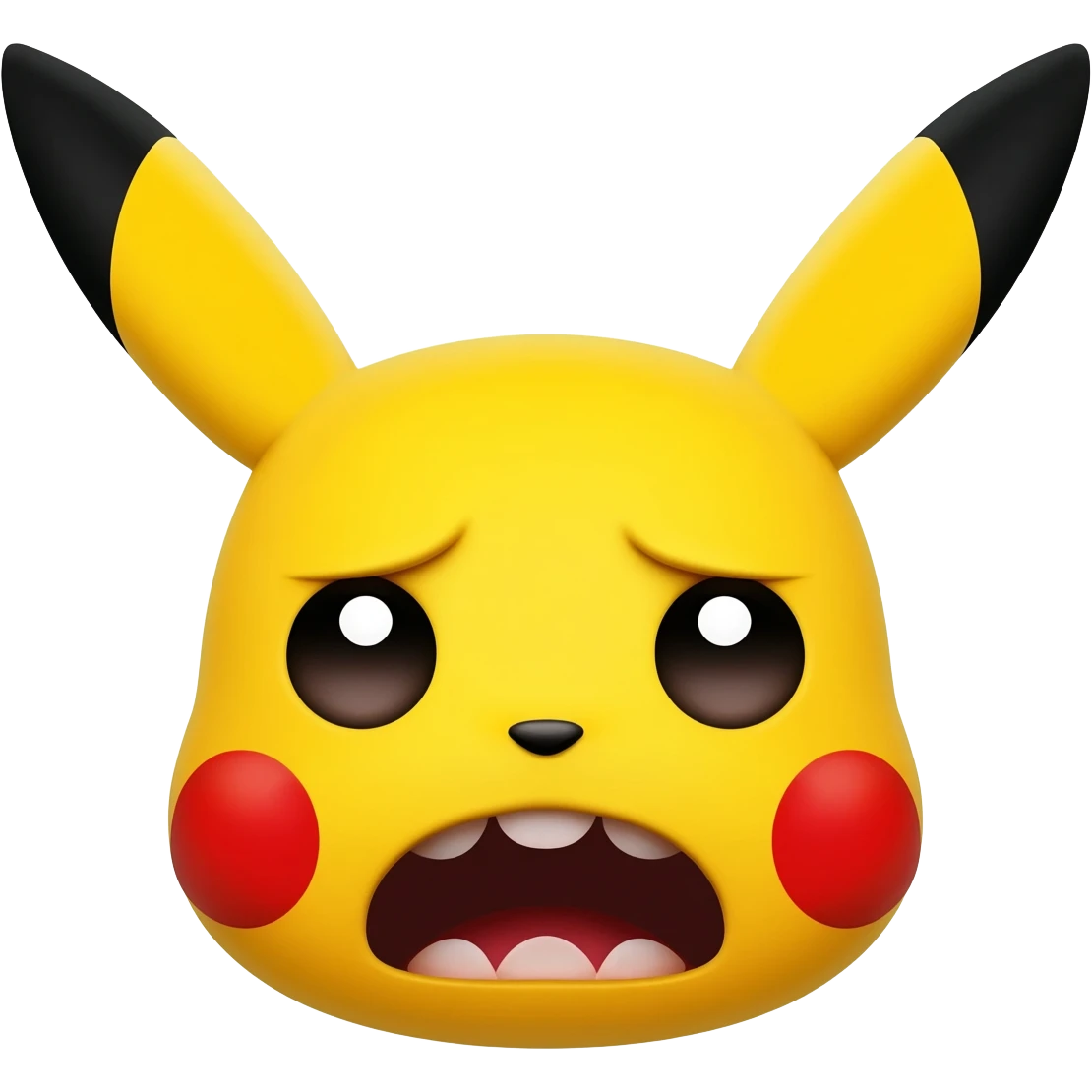 Pikachu horrified face emoji