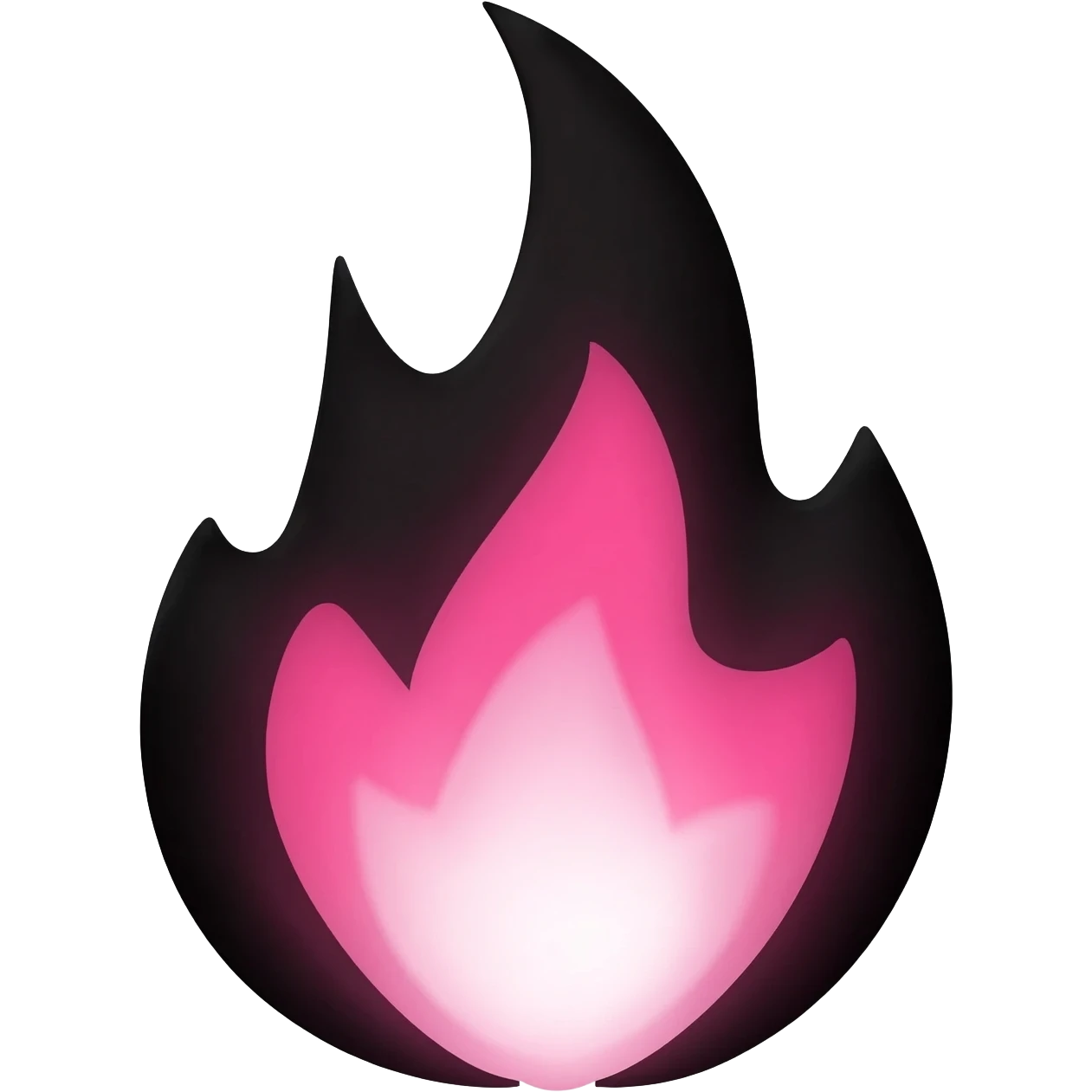 flame emoji with black and pink emoji