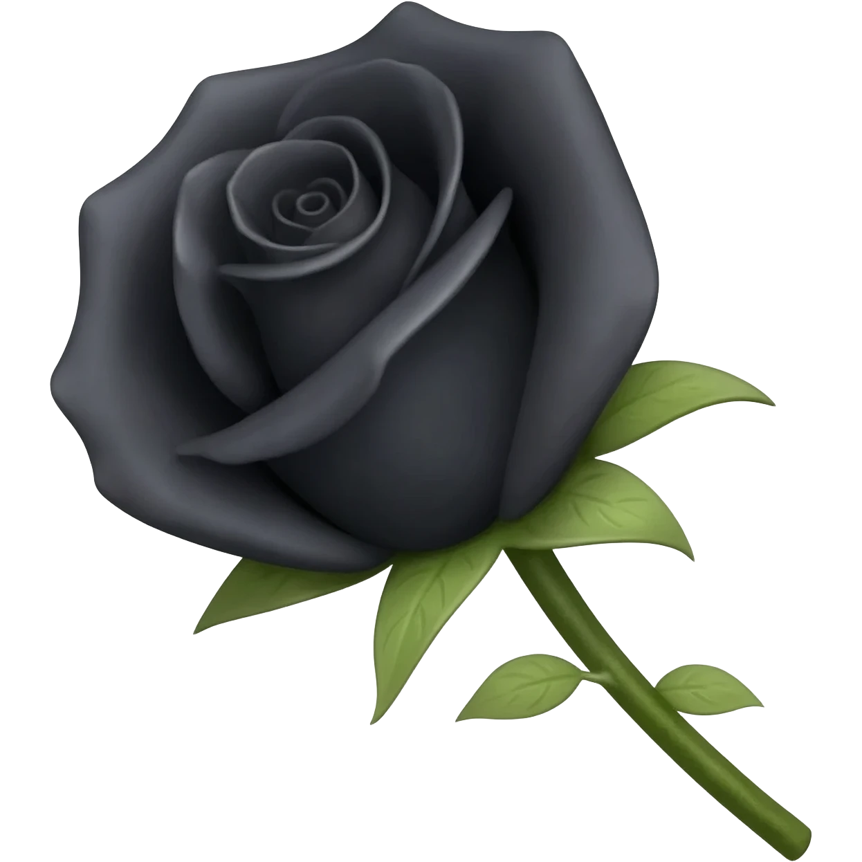 Rosa de color negro emoji