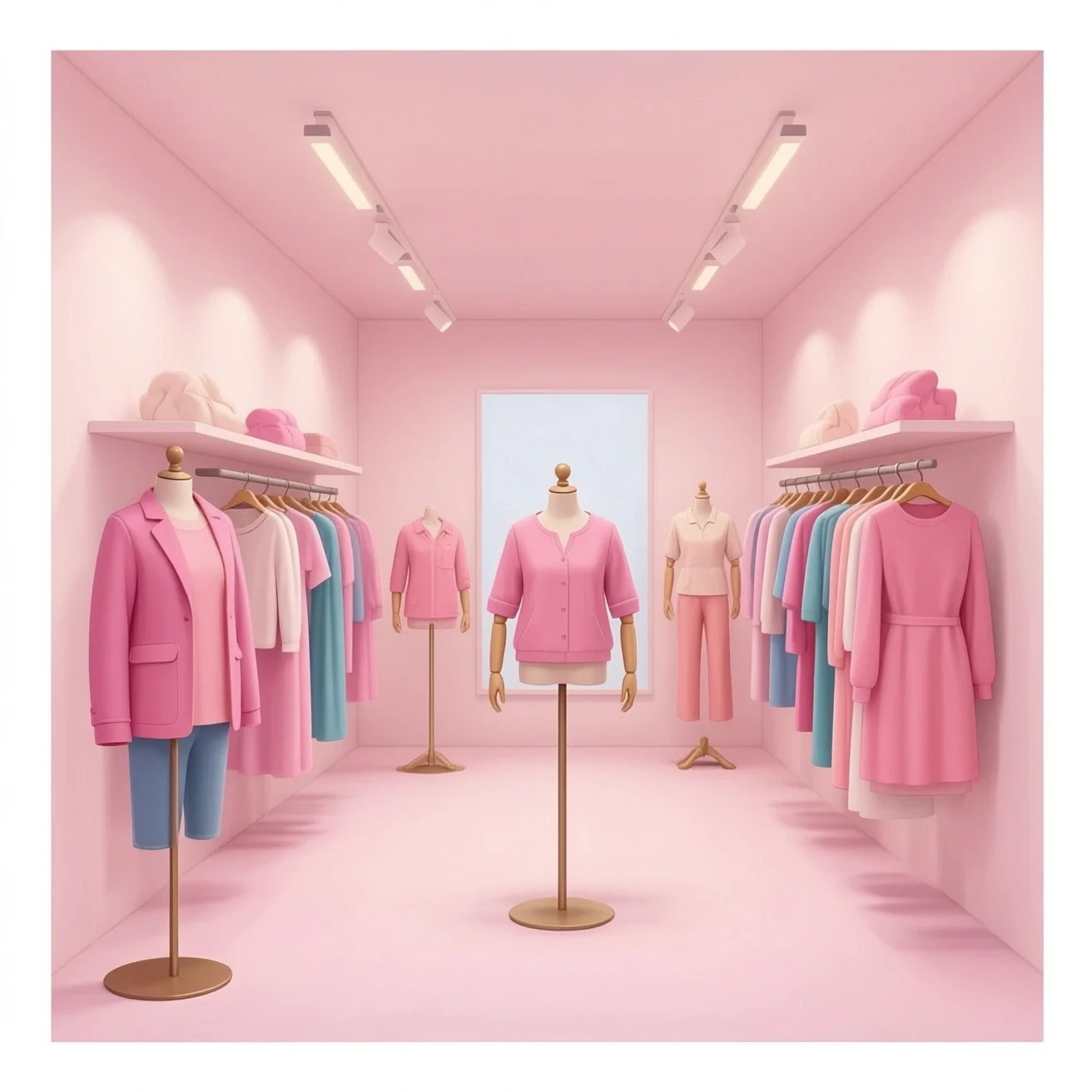 Pastel pink clothing store emoji
