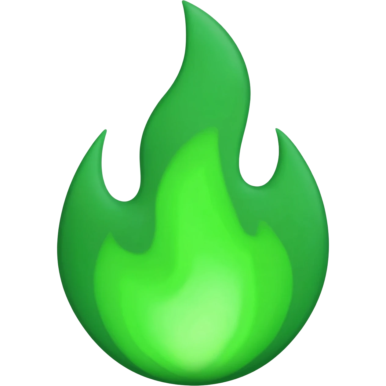 Green fire emoji emoji