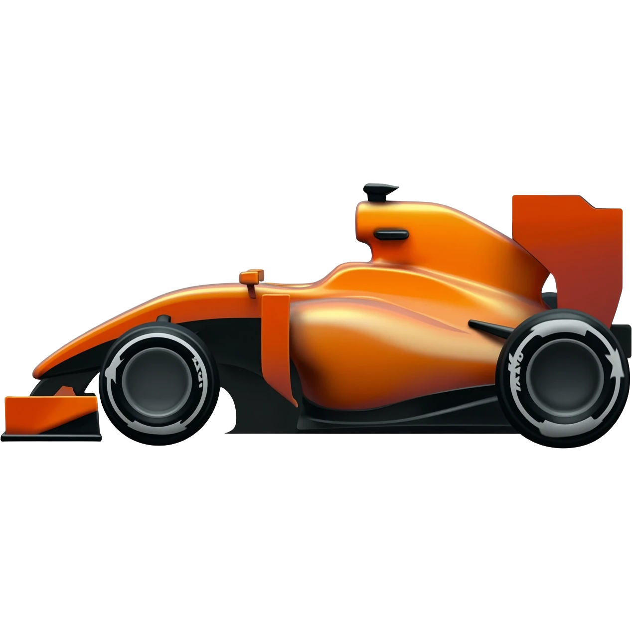 Orange and black f1 car emoji