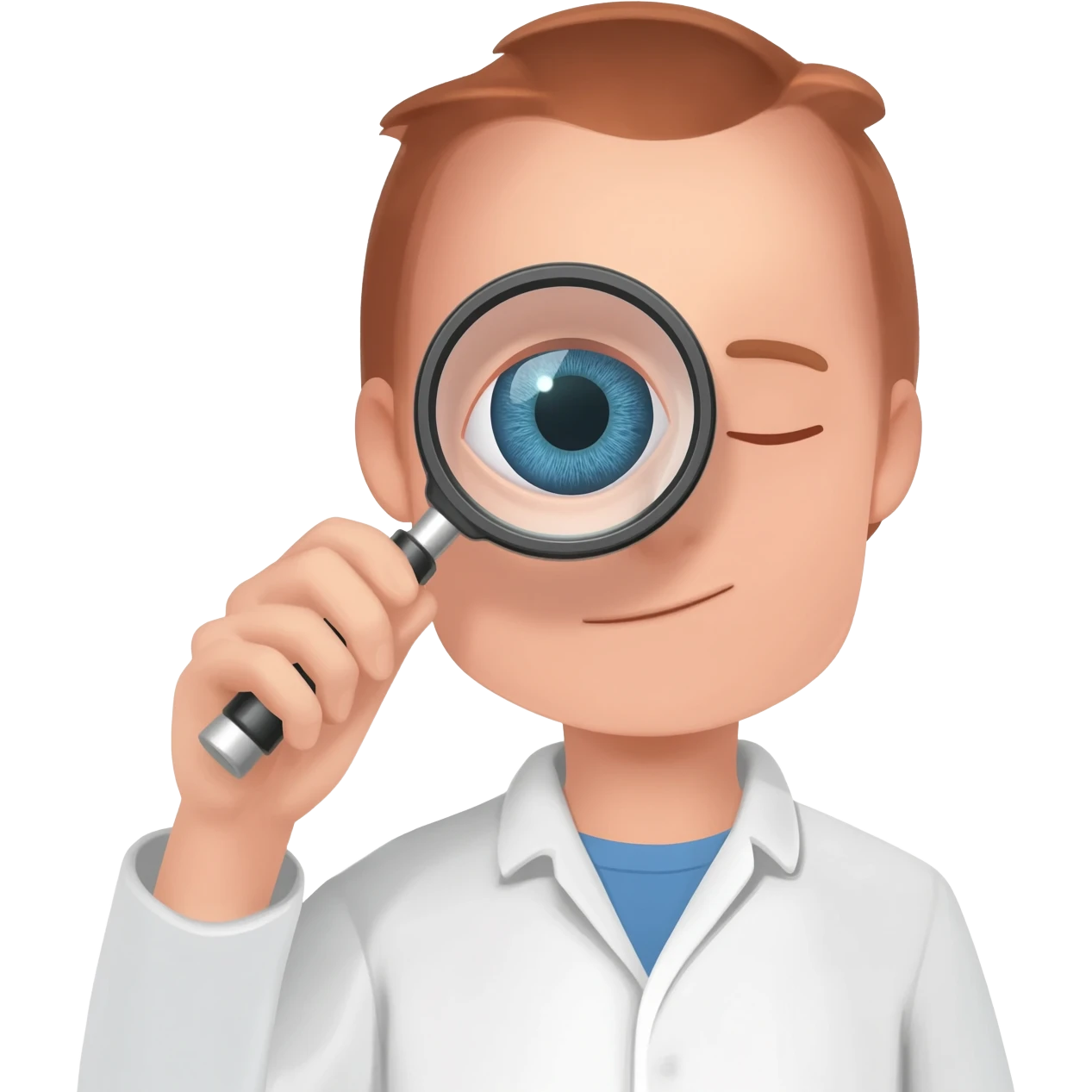investigating eye with magnifyingn glass emoji