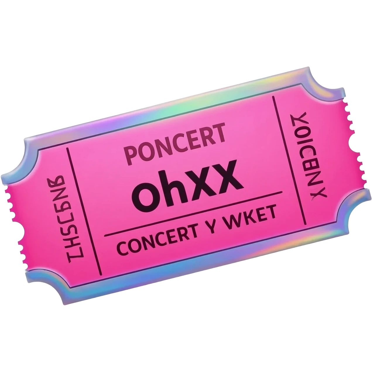 Pink concert ticket emoji