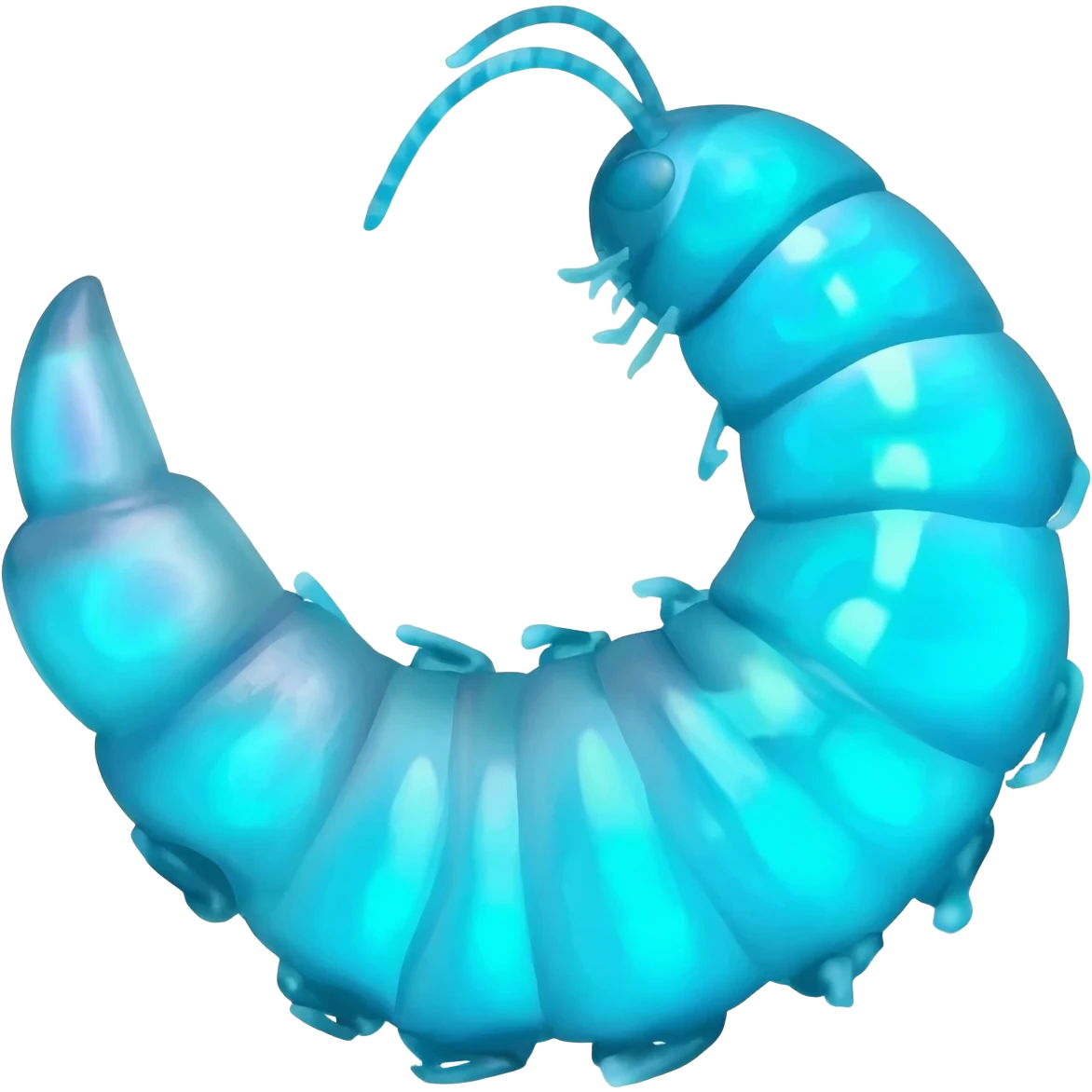 Blue glow worm emoji