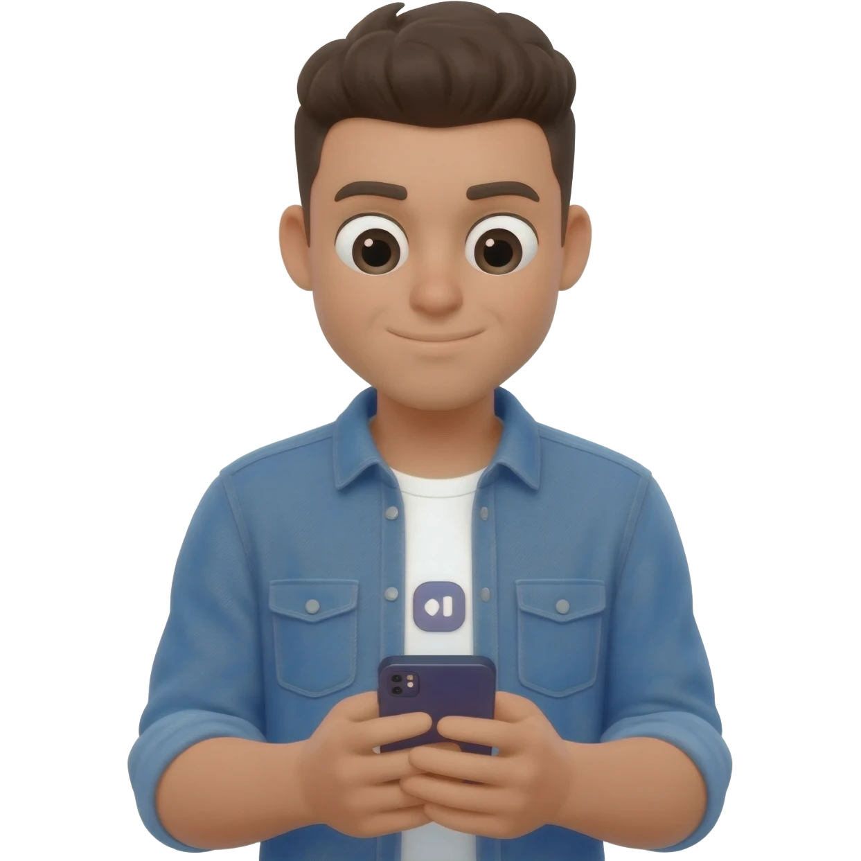 a amercan man scrolling a reel on instagram emoji