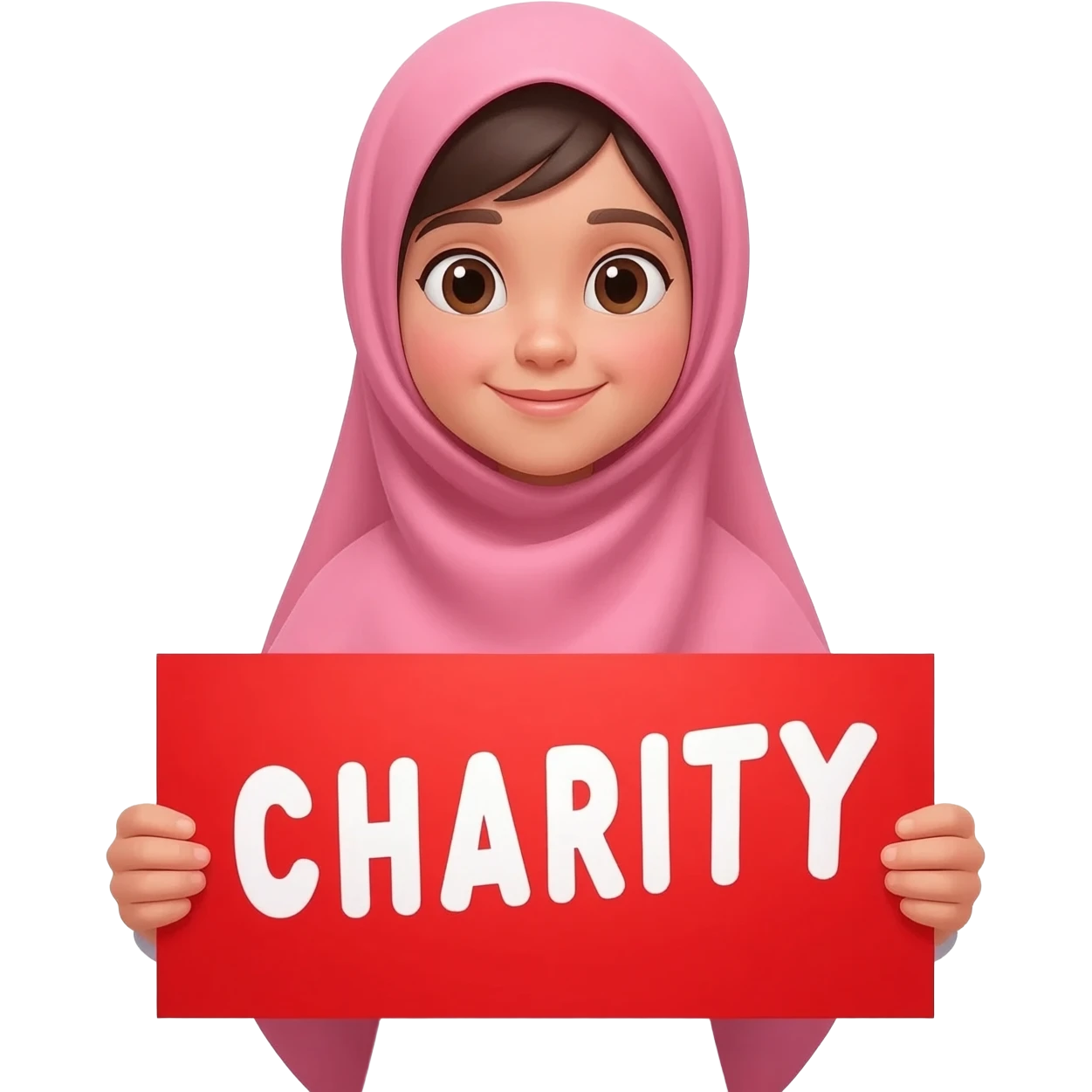 charity pink hijab girl emoji