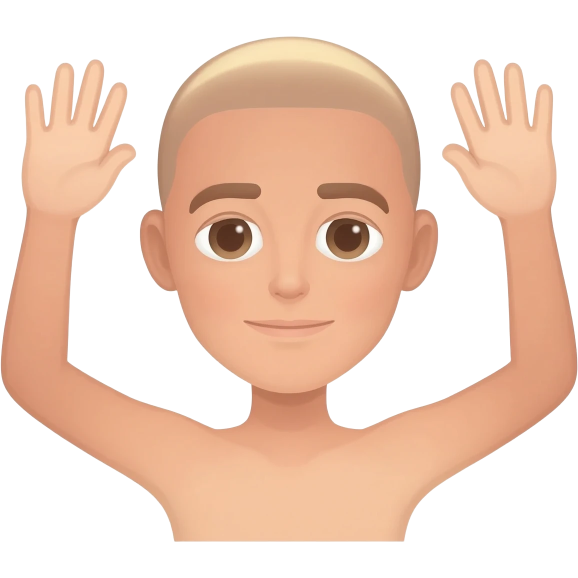 “Educational illustration of human arms, simple anatomical drawing style for children, soft colors, white background, educational cartoon style, showing shoulders, arms, elbows and hands in a clear and friendly way for a children's book.” emoji