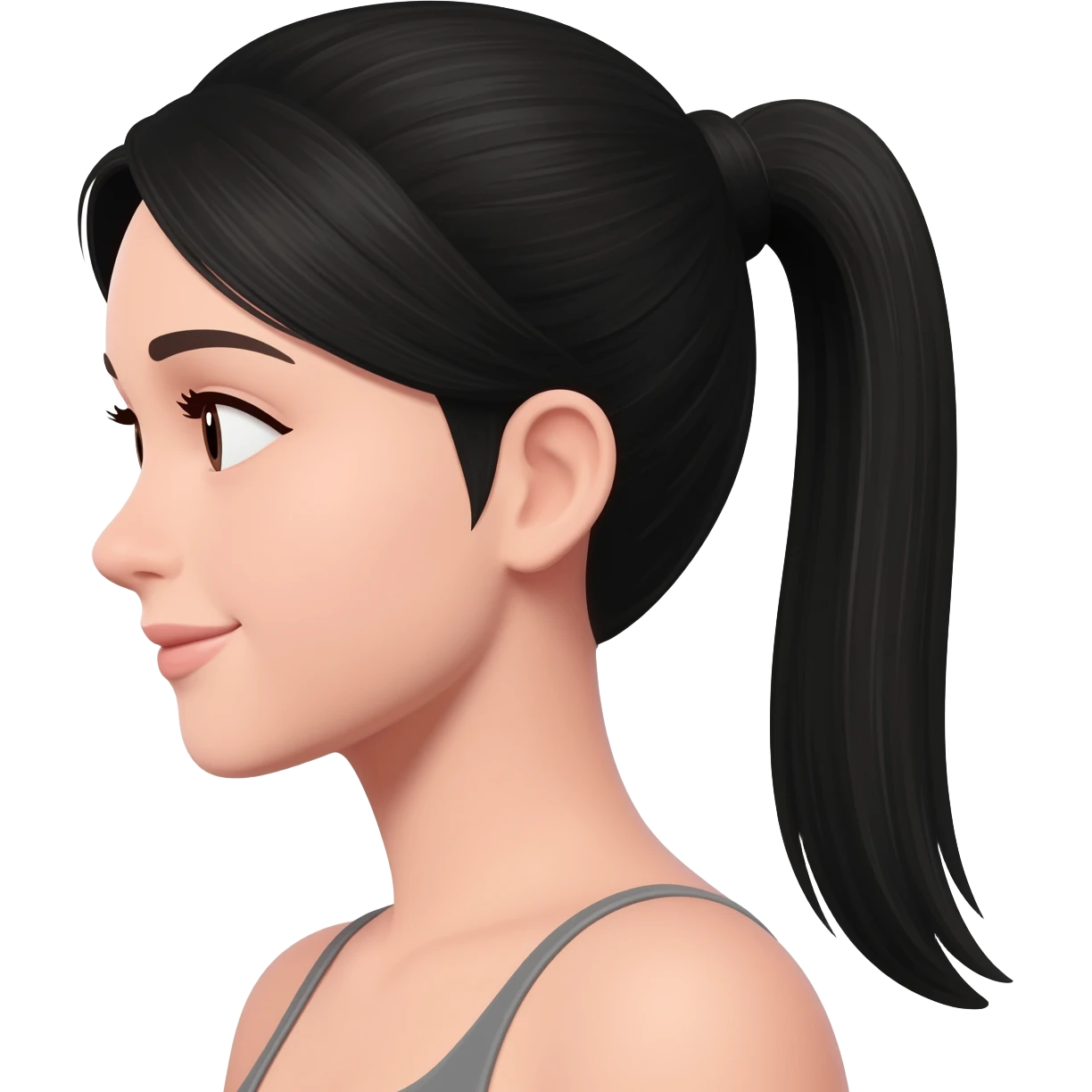 Woman  with ponytail emoji