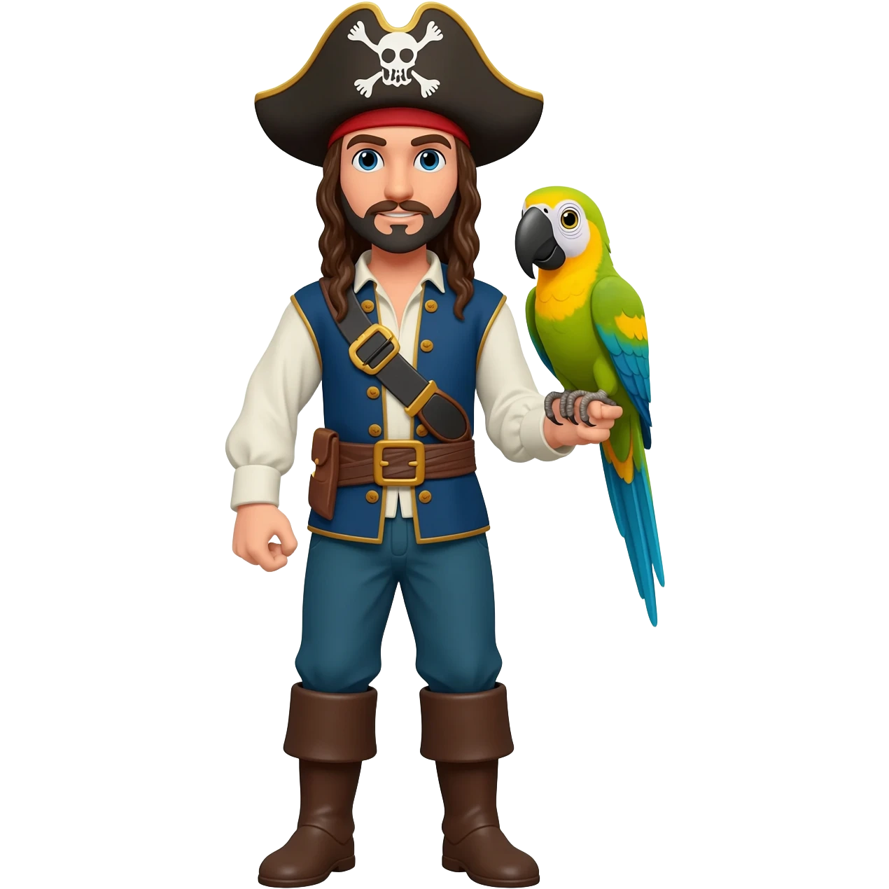 pirate and parrot emoji