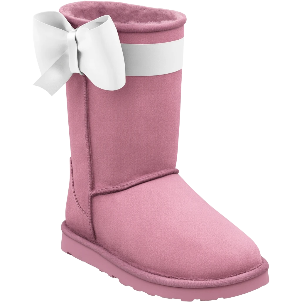 Pink Ugg with white bow emoji